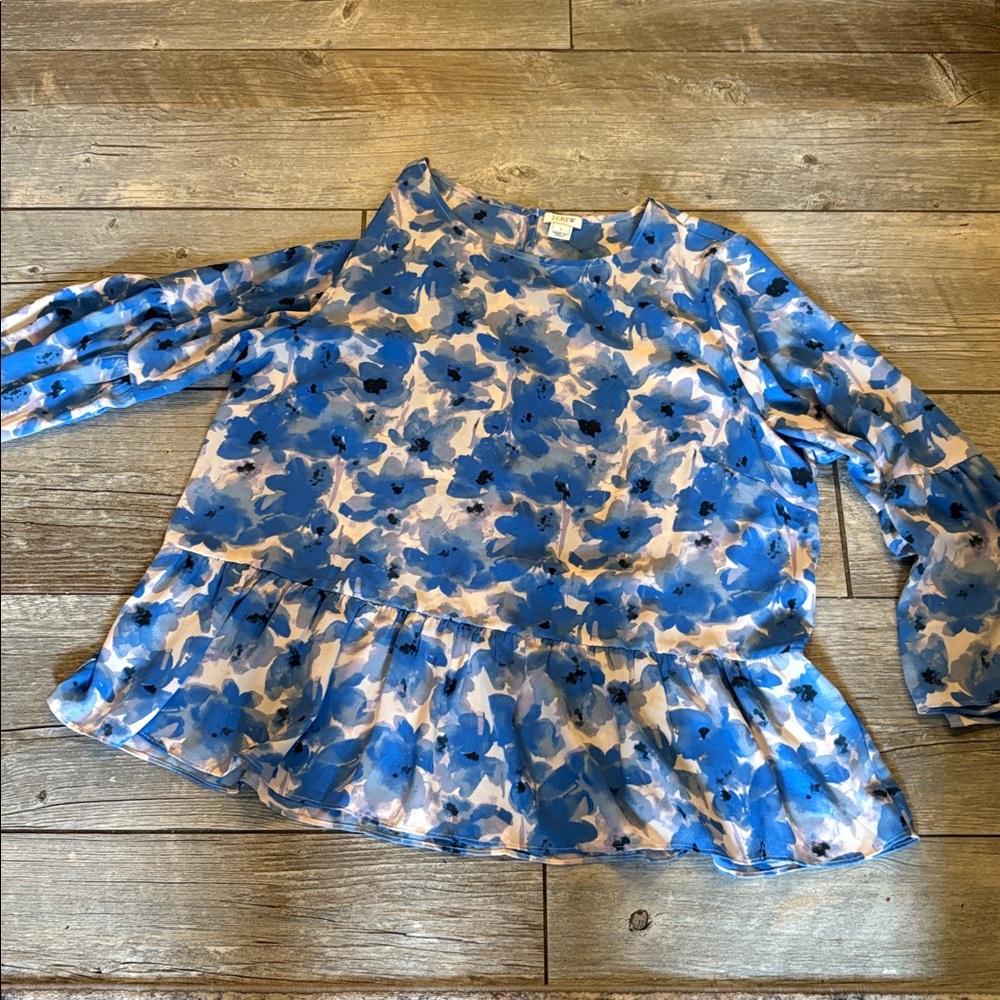 Blue Floral Blouse